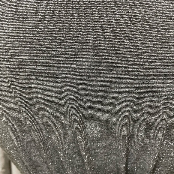 Papaya Metallic Gray Mini Dress with Studded Black Belt - Picture 6 of 9